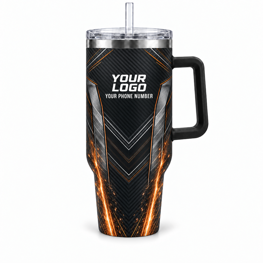 HMN014 personalized tumbler 40oz front product mockup