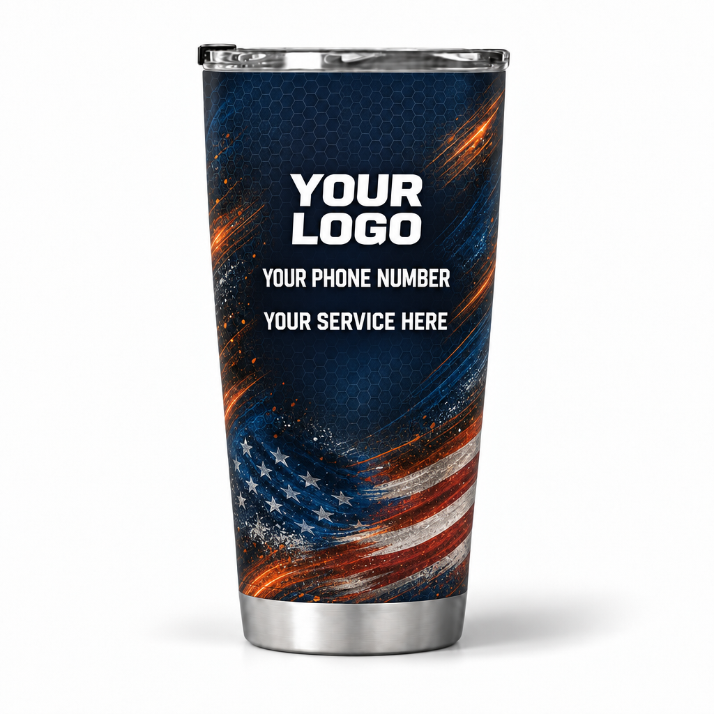 HMN015 personalized tumbler 20oz back product mockup