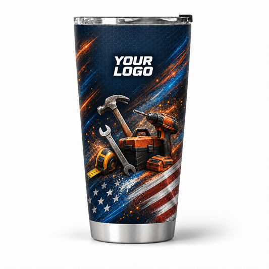 HMN015 personalized tumbler 20oz front product mockup