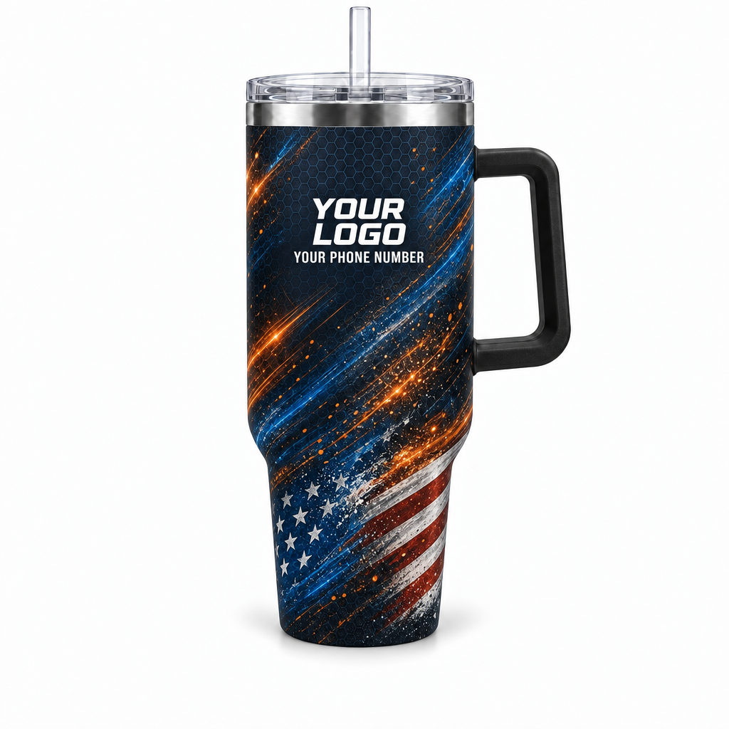 HMN015 personalized tumbler 40oz front product mockup