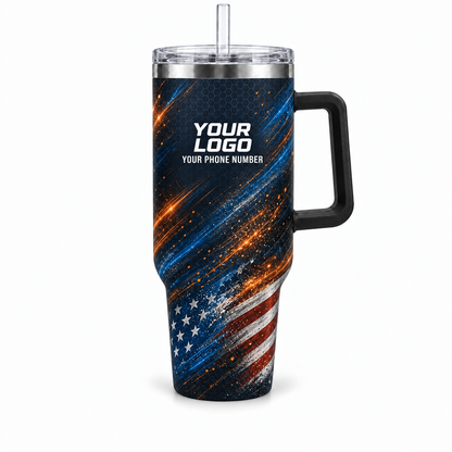HMN015 personalized tumbler 40oz front product mockup