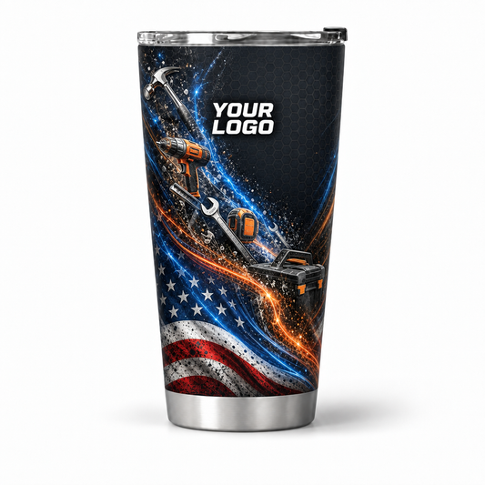 HMN016 personalized tumbler 20oz front product mockup