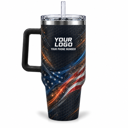 HMN016 personalized tumbler 40oz back product mockup