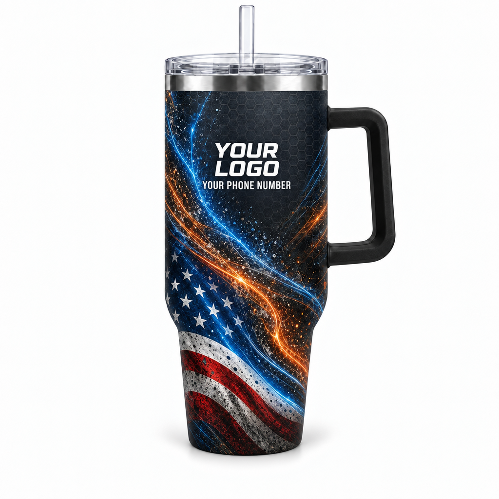 HMN016 personalized tumbler 40oz front product mockup