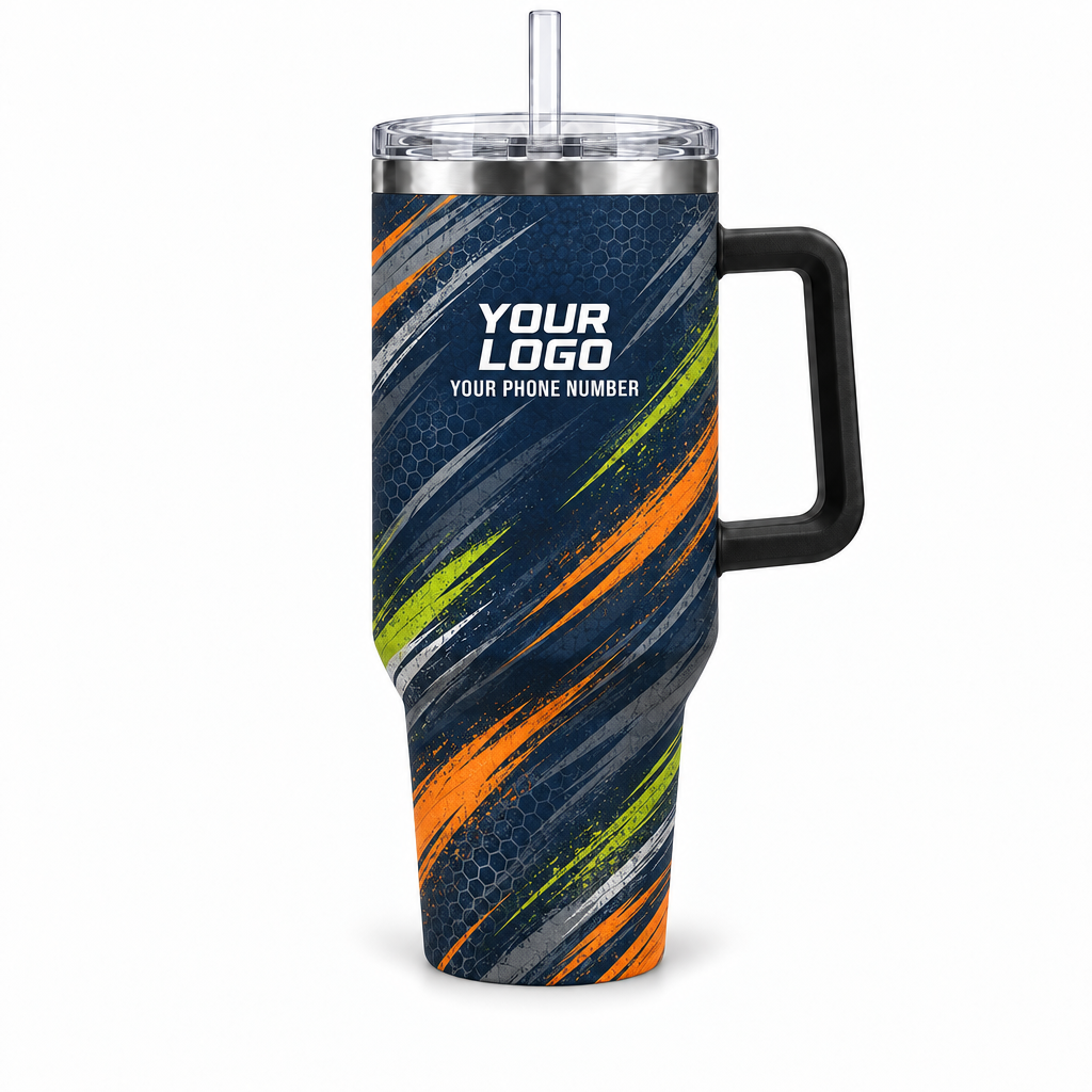 HMN017 personalized tumbler 40oz front product mockup