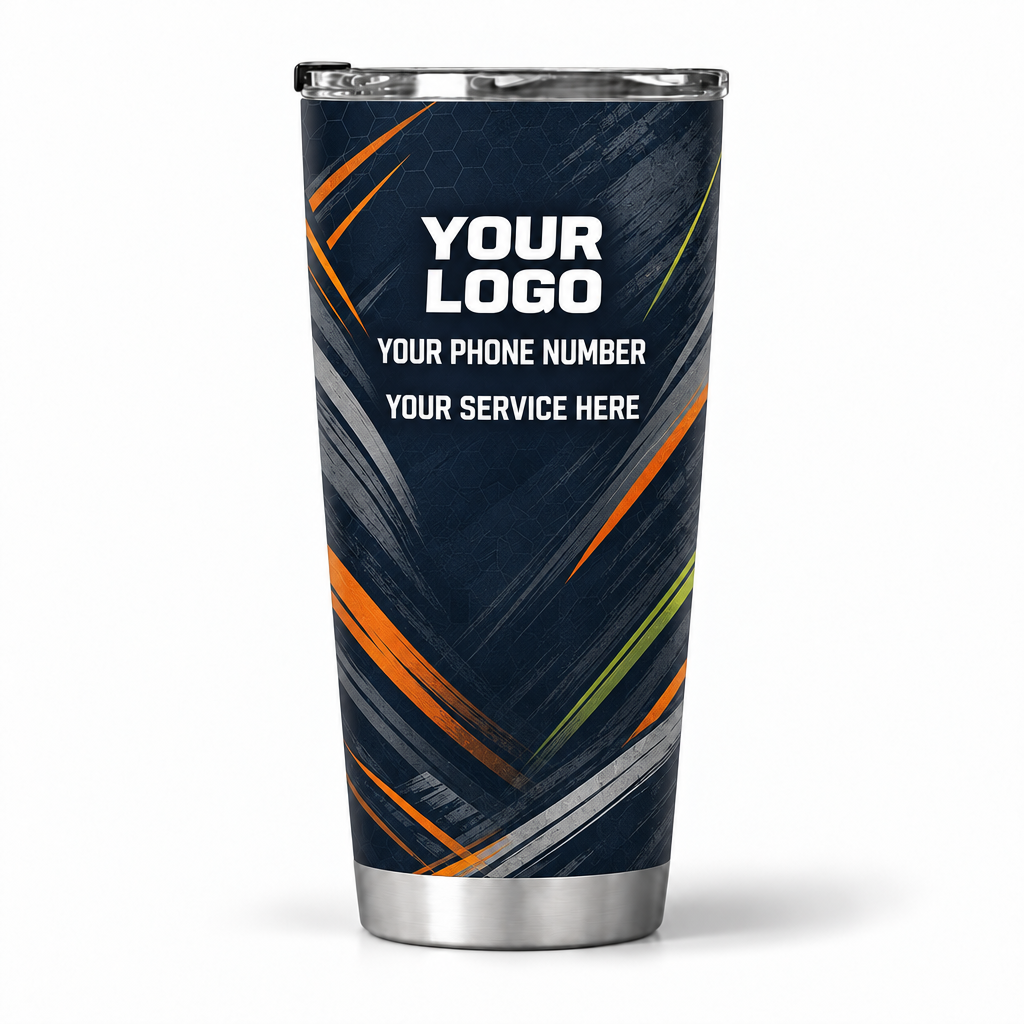 HMN018 personalized tumbler 20oz back product mockup