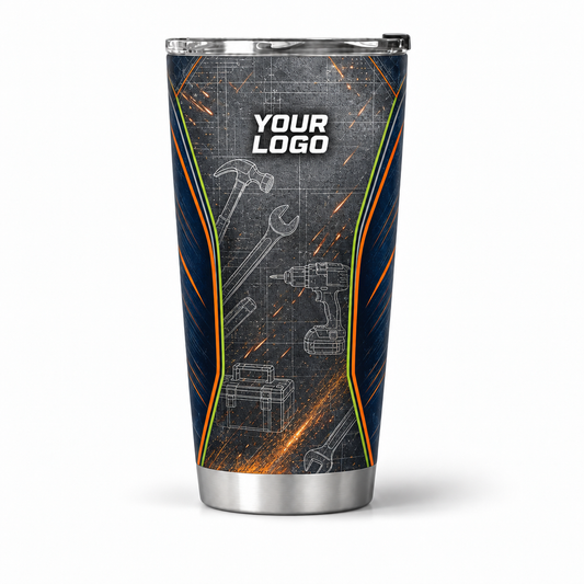 HMN022 personalized tumbler 20oz front product mockup