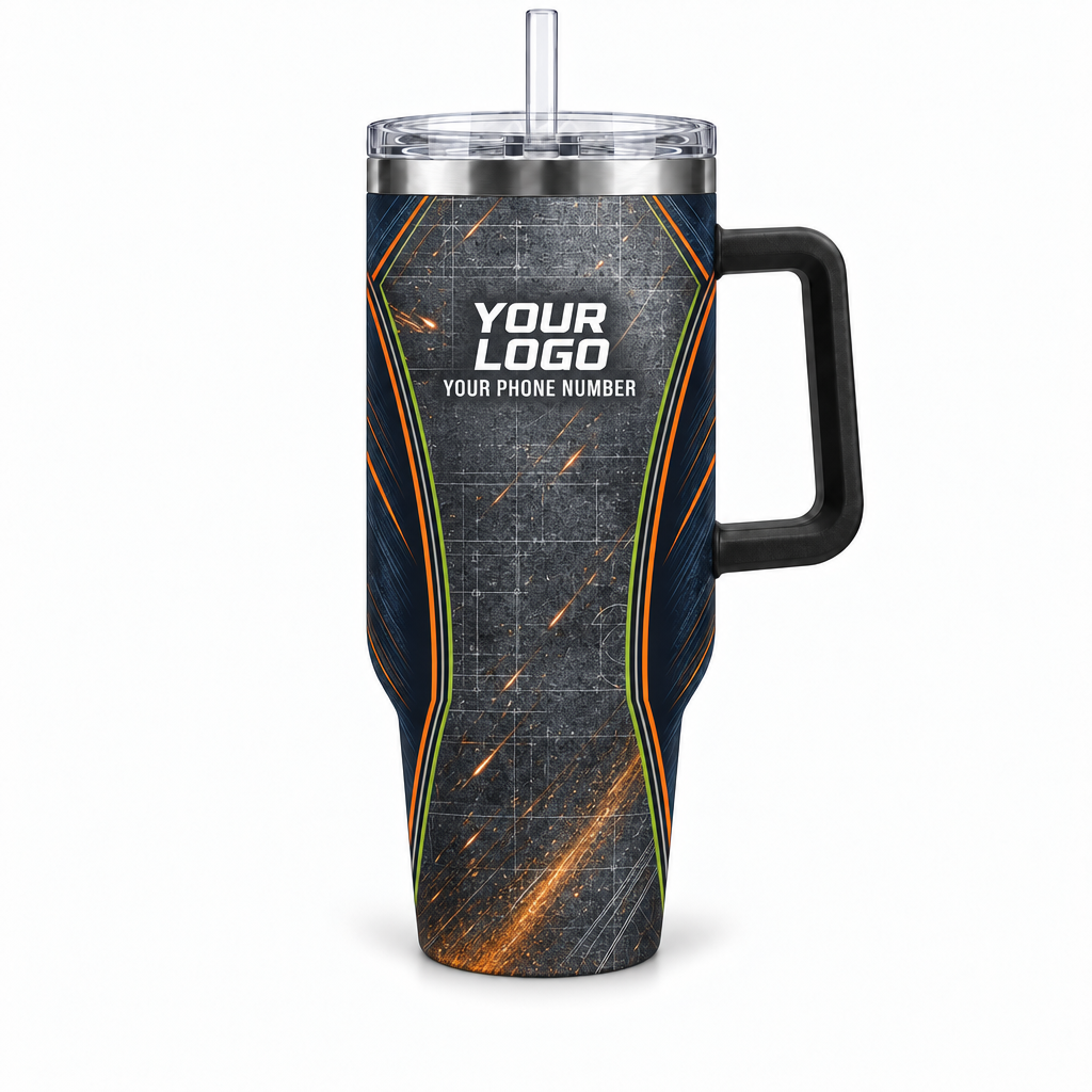 HMN022 personalized tumbler 40oz front product mockup