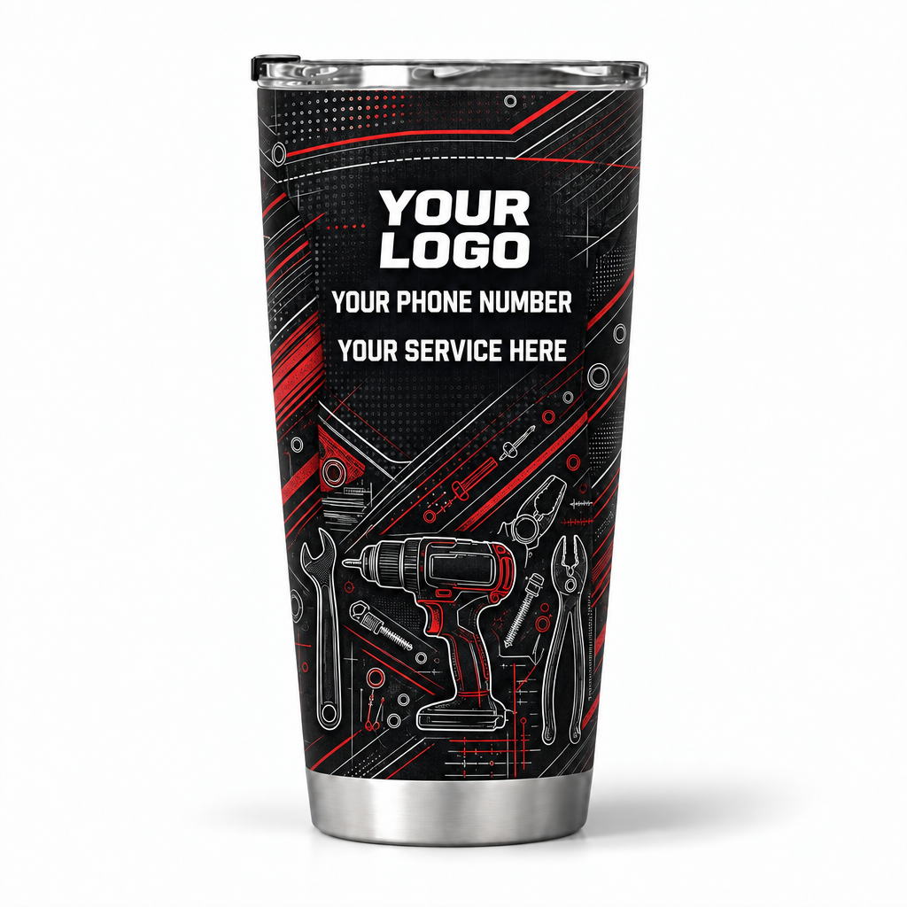 HMN023 personalized tumbler 20oz back product mockup