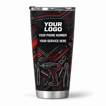 HMN023 personalized tumbler 20oz back product mockup