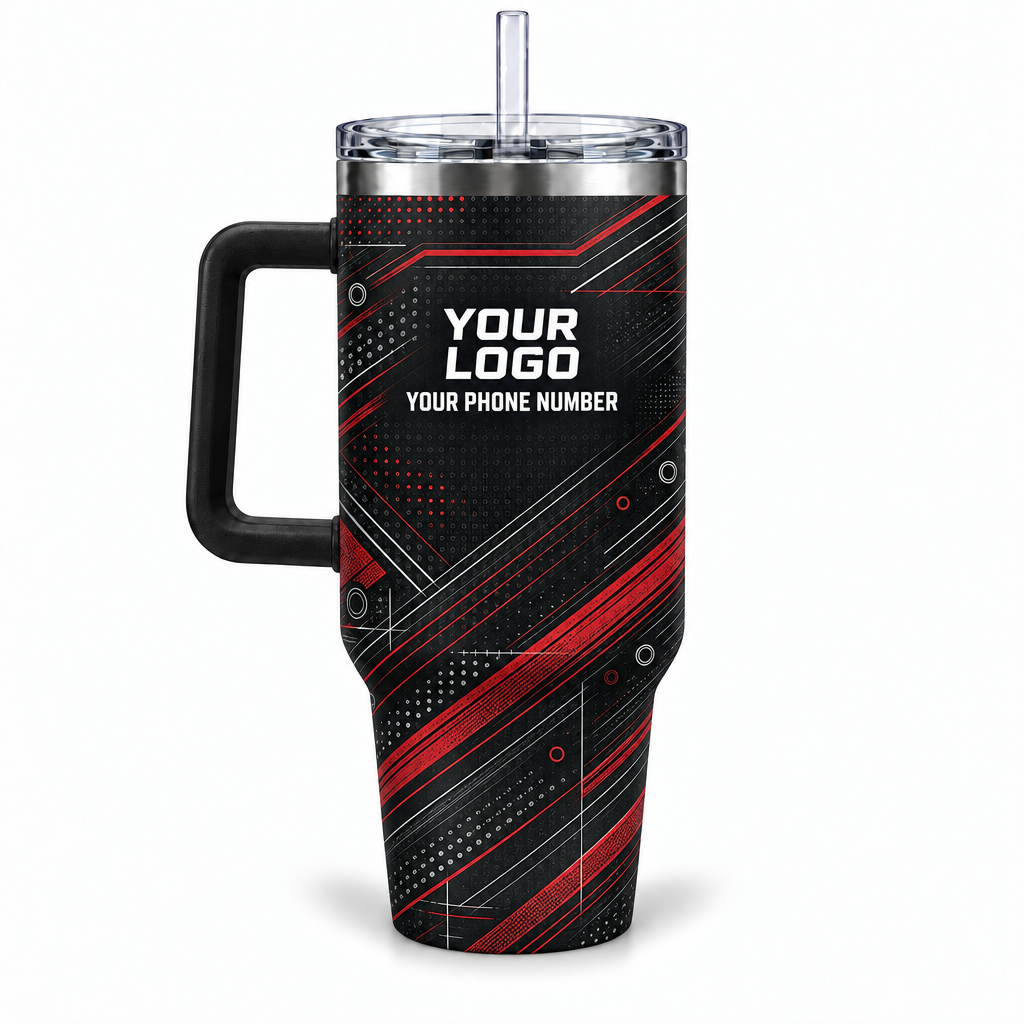 HMN023 personalized tumbler 40oz back product mockup