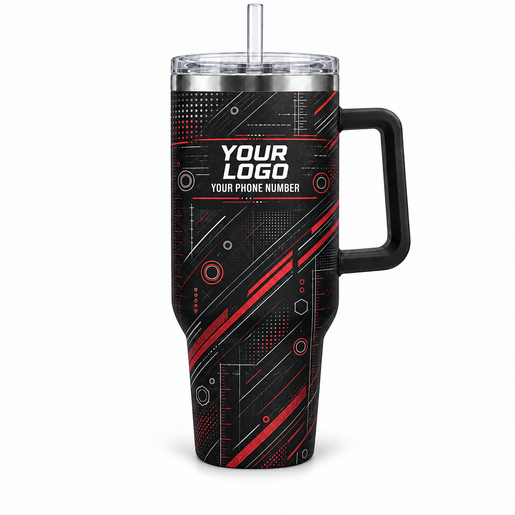 HMN023 personalized tumbler 40oz front product mockup