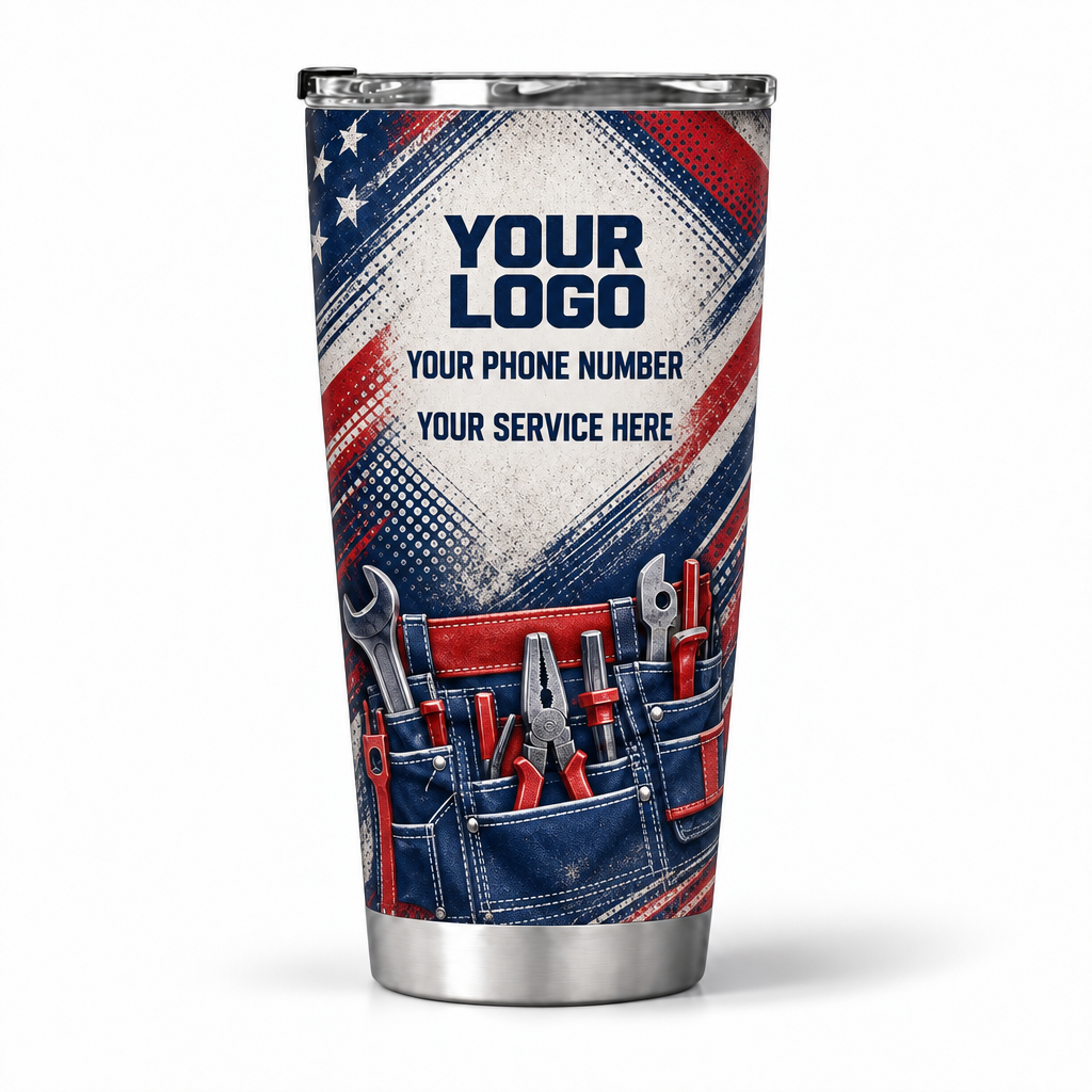 HMN024 personalized tumbler 20oz back product mockup