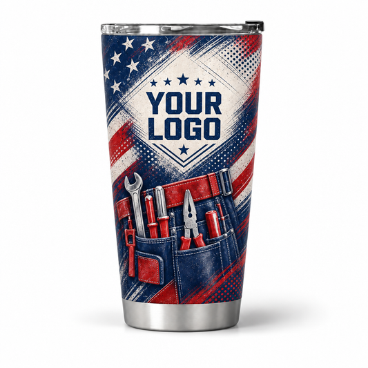 HMN024 personalized tumbler 20oz front product mockup