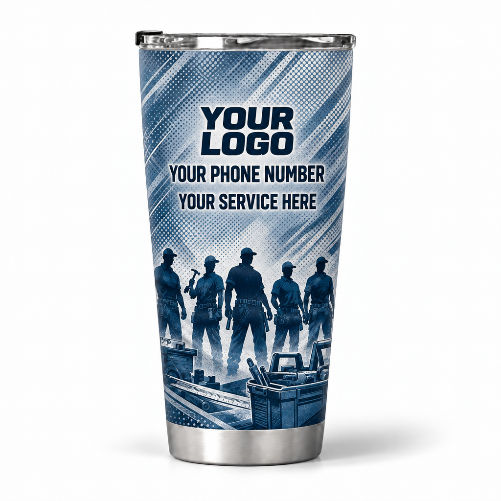 HMN025 personalized tumbler 20oz back product mockup