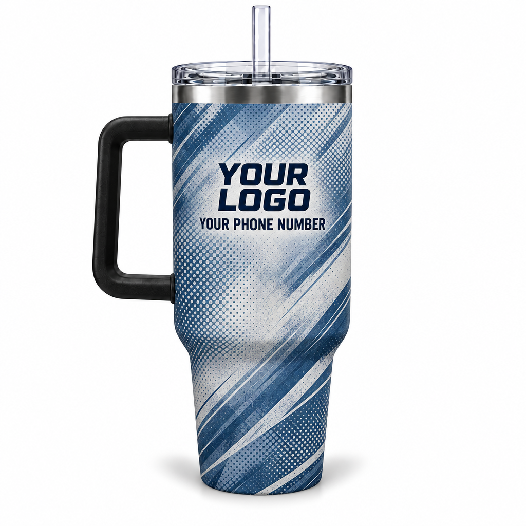 HMN025 personalized tumbler 40oz back product mockup