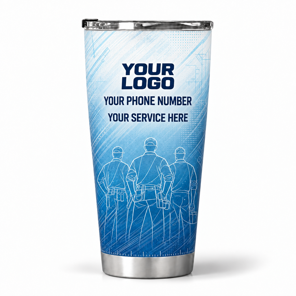 HMN026 personalized tumbler 20oz back product mockup