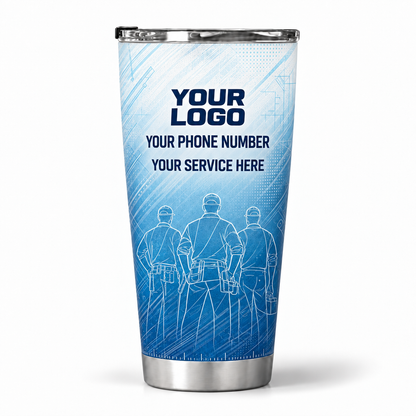 HMN026 personalized tumbler 20oz back product mockup
