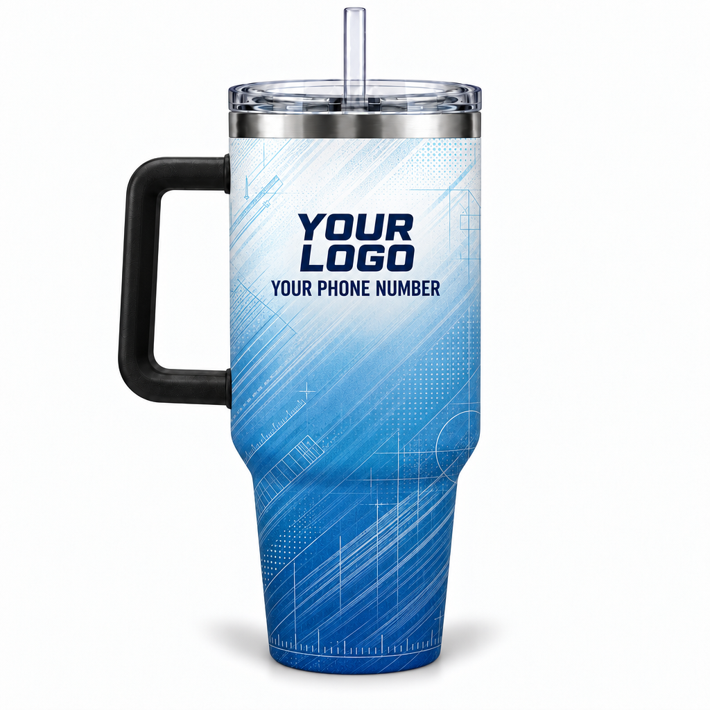 HMN026 personalized tumbler 40oz back product mockup