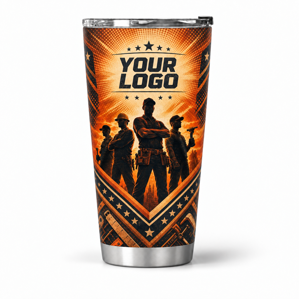 HMN027 personalized tumbler 20oz front product mockup