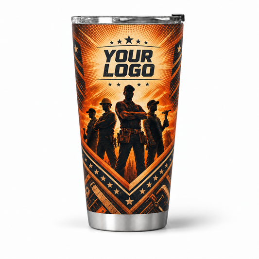 HMN027 personalized tumbler 20oz front product mockup
