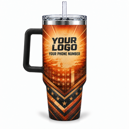 HMN027 personalized tumbler 40oz back product mockup