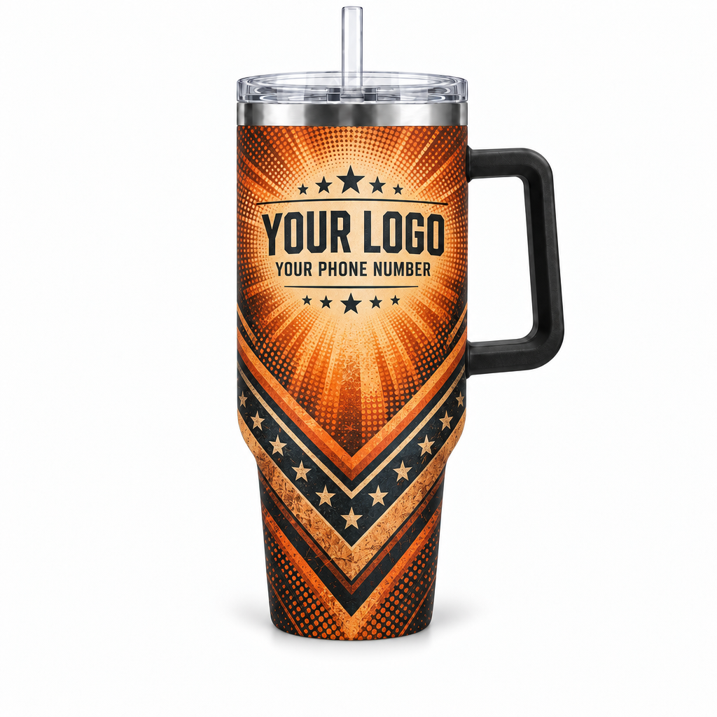 HMN027 personalized tumbler 40oz front product mockup
