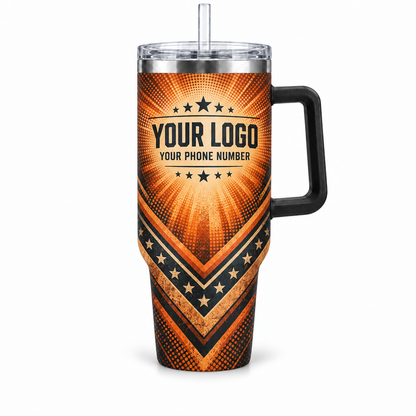 HMN027 personalized tumbler 40oz front product mockup