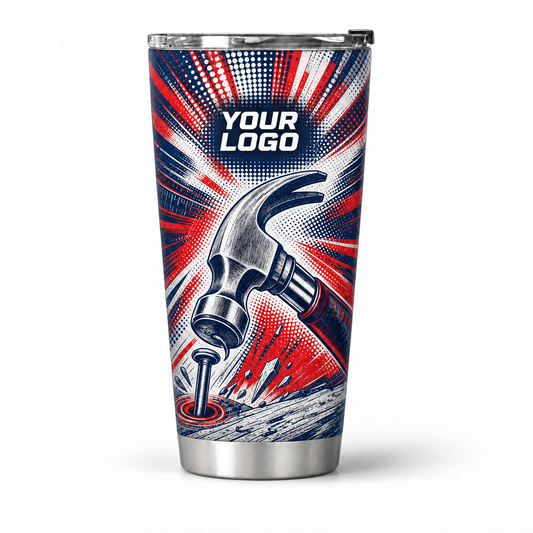 HMN028 personalized tumbler 20oz front product mockup