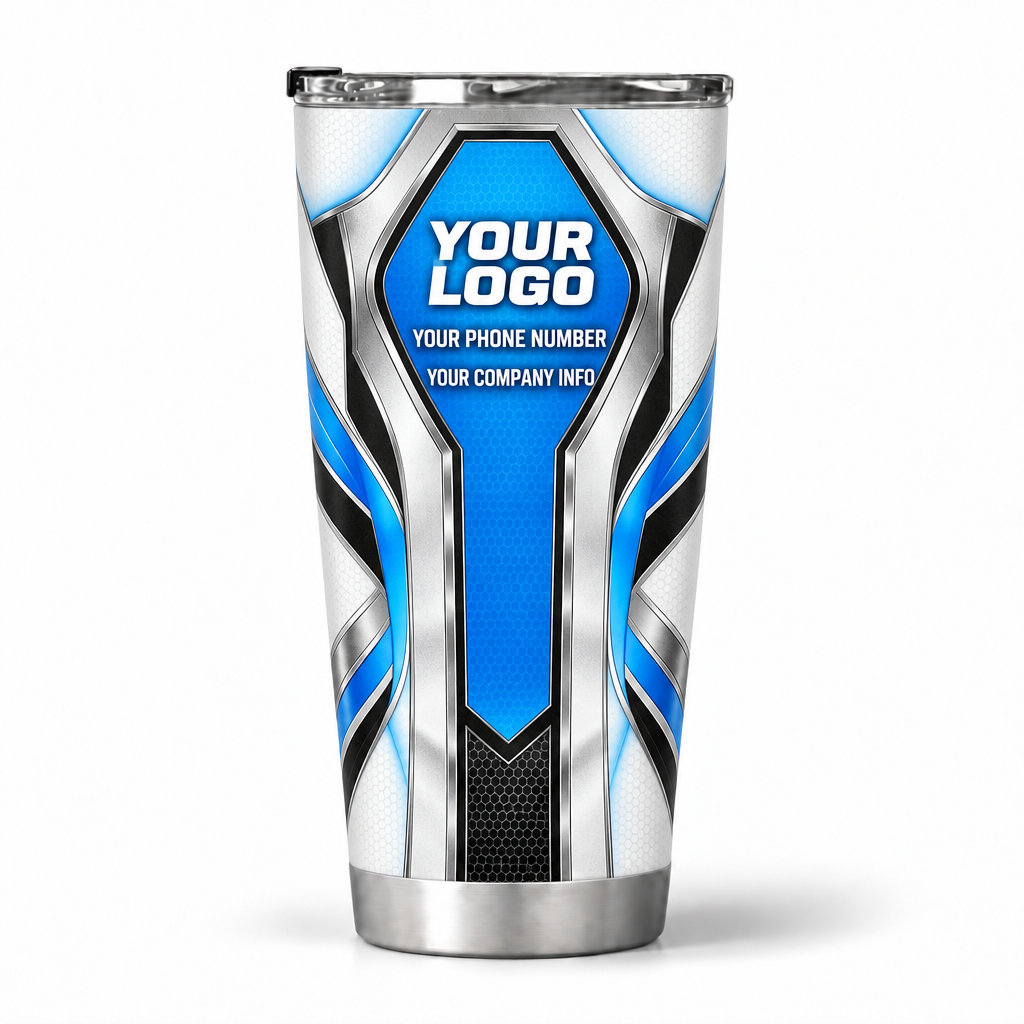 HTJS001 personalized tumbler 20oz back product mockup