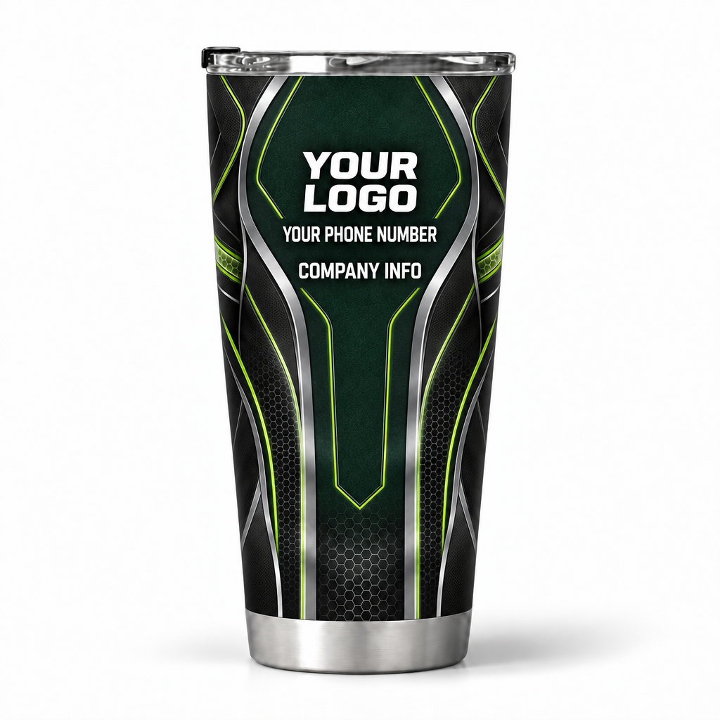 HTJS007 personalized tumbler 20oz back product mockup