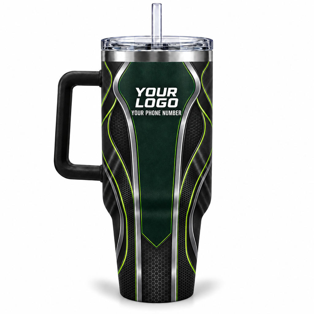 HTJS007 personalized tumbler 40oz back product mockup