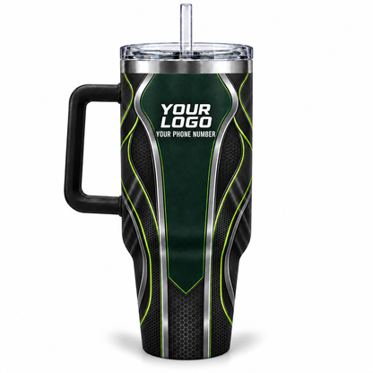 HTJS007 personalized tumbler 40oz back product mockup