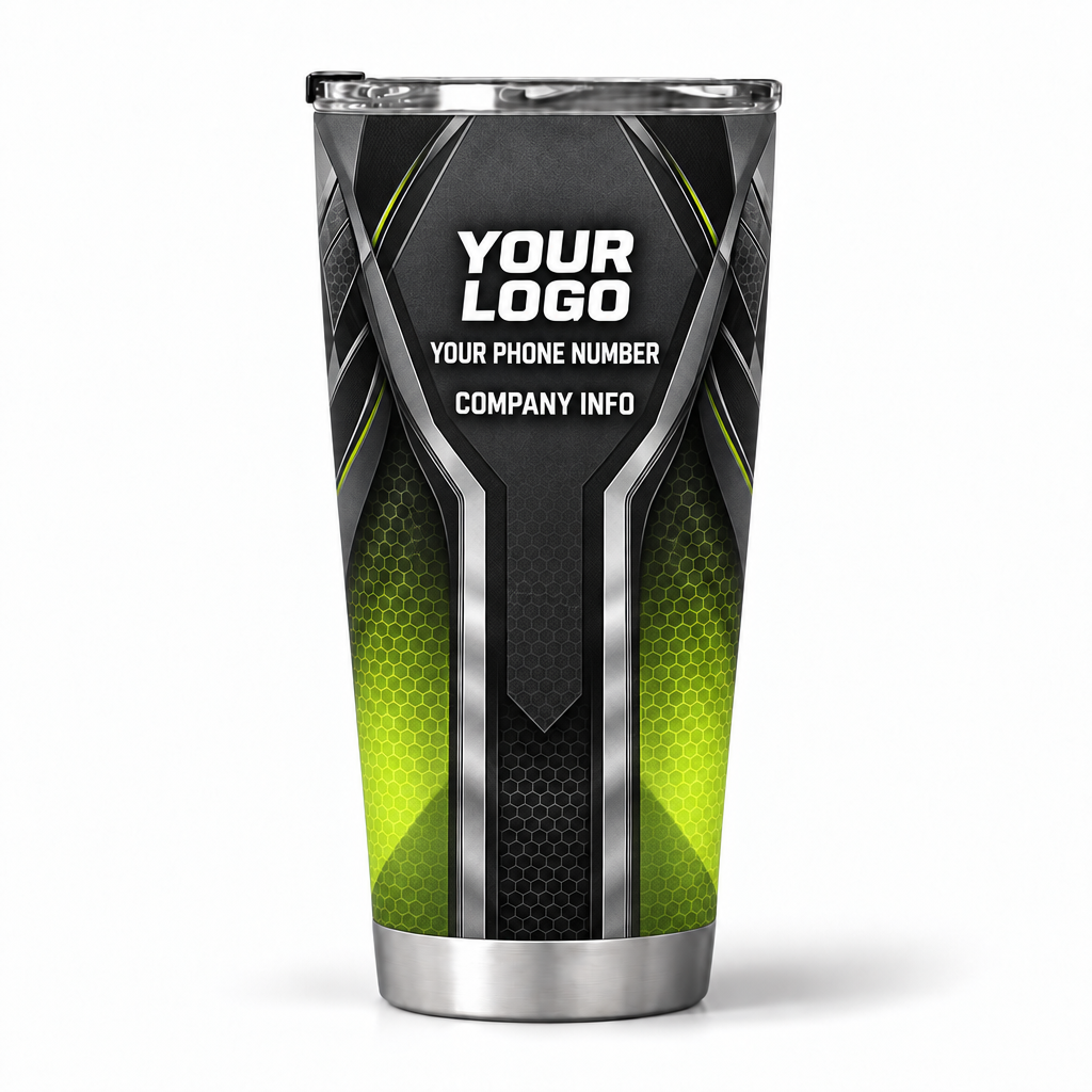 HTJS010 personalized tumbler 20oz back product mockup
