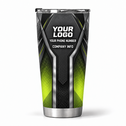 HTJS010 personalized tumbler 20oz back product mockup