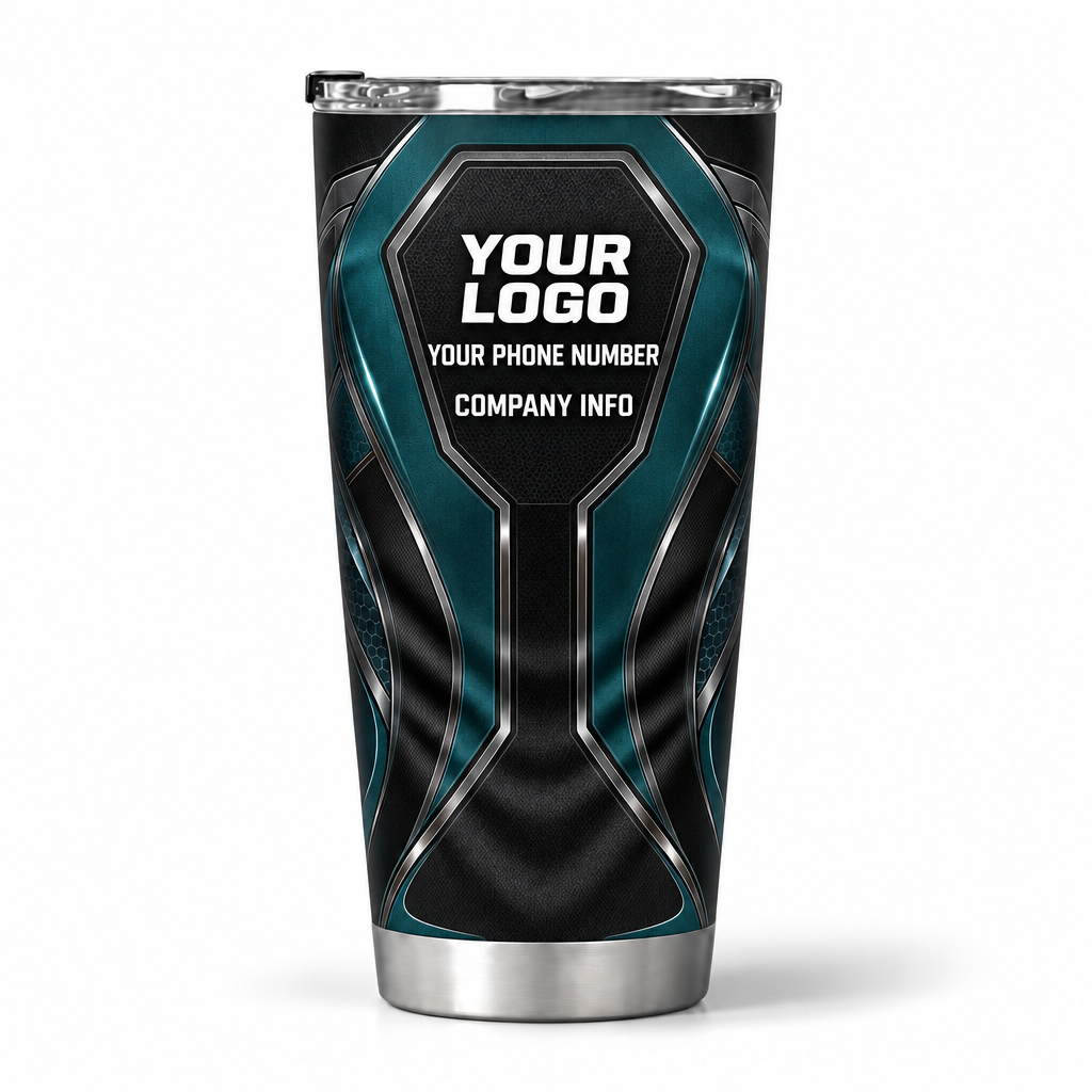 HTJS011 personalized tumbler 20oz back product mockup