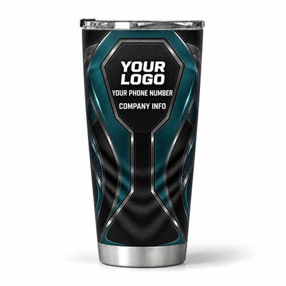 HTJS011 personalized tumbler 20oz back product mockup