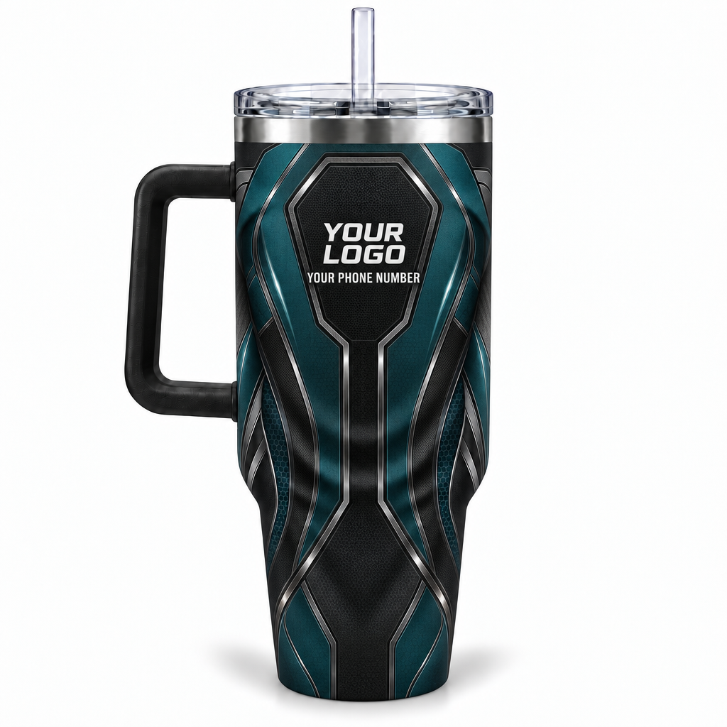HTJS011 personalized tumbler 40oz back product mockup