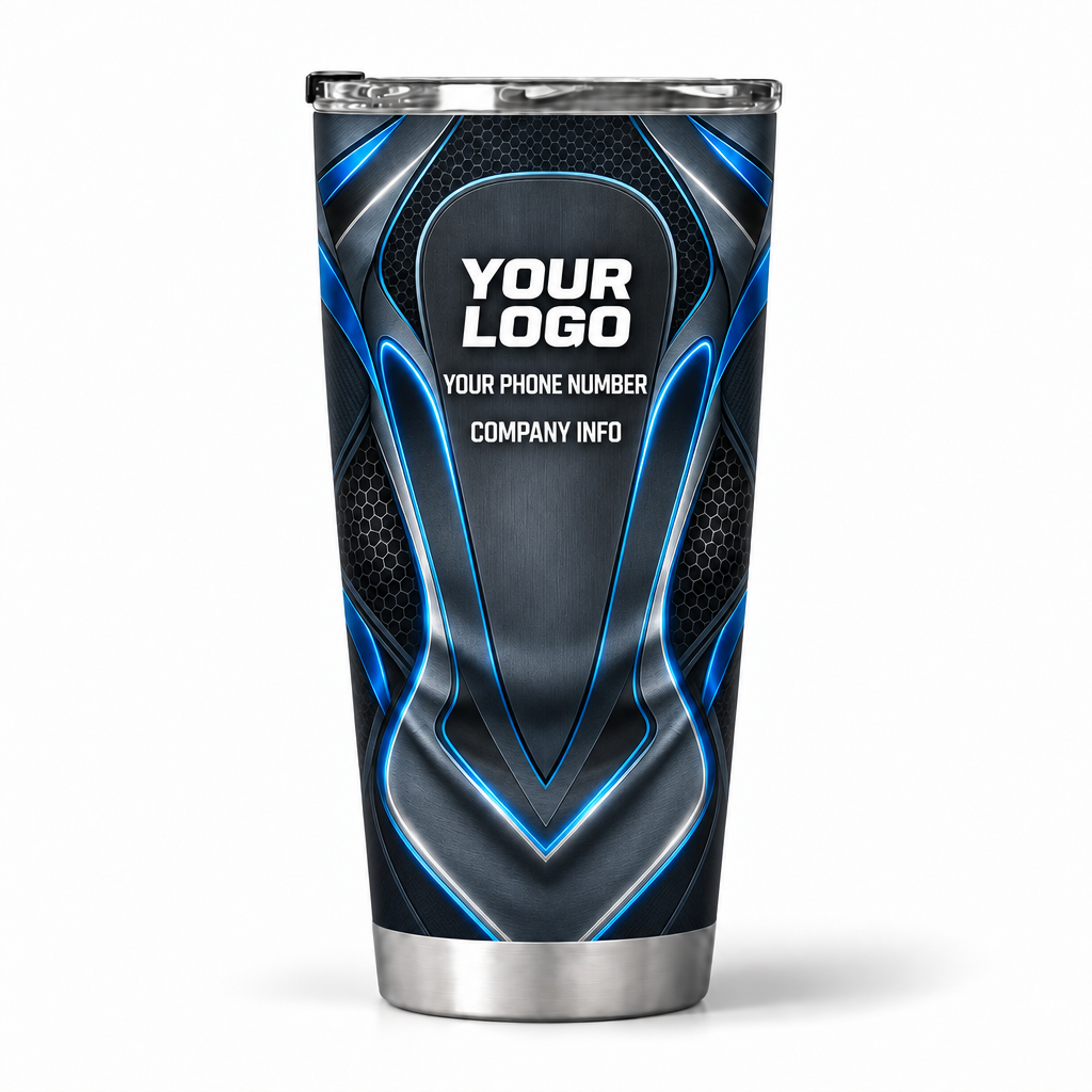 HTJS013 personalized tumbler 20oz back product mockup