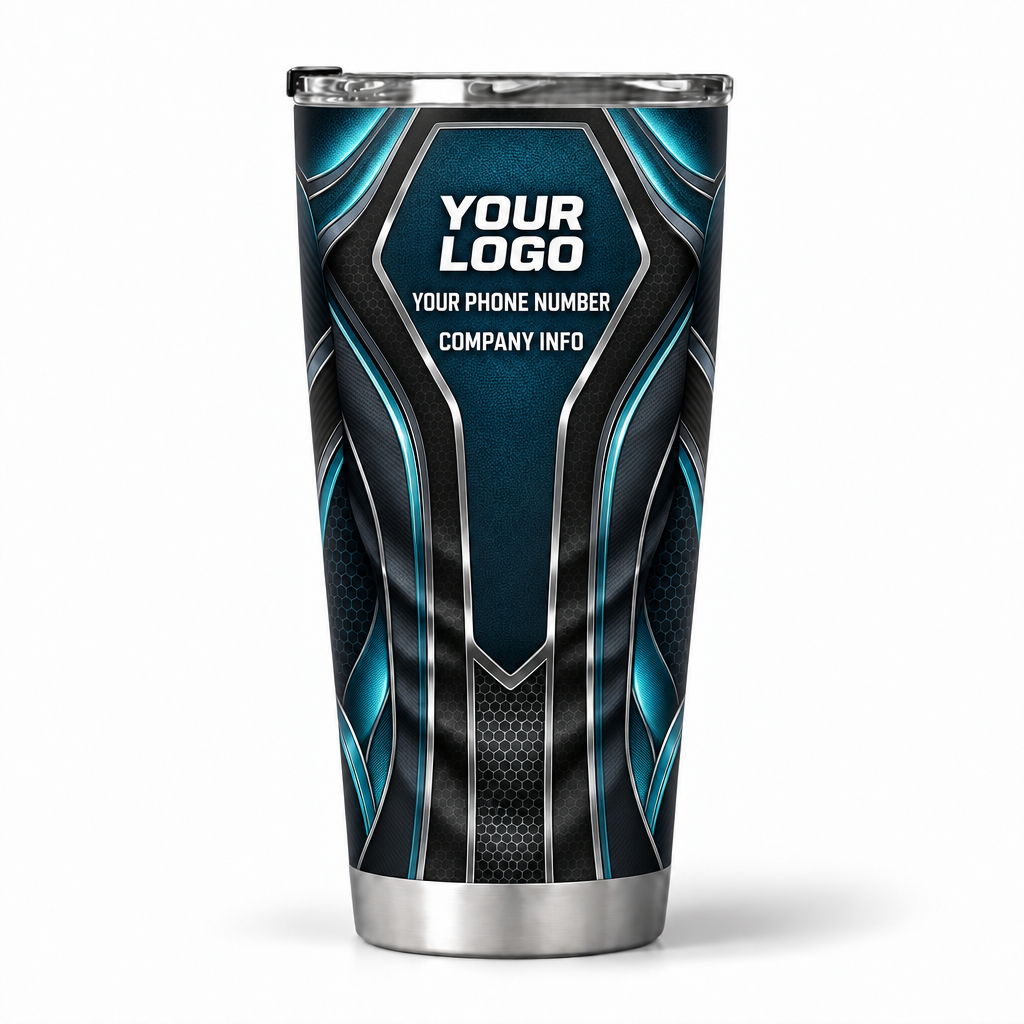 HTJS014 personalized tumbler 20oz back product mockup