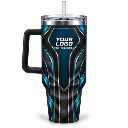 HTJS014 personalized tumbler 40oz back product mockup