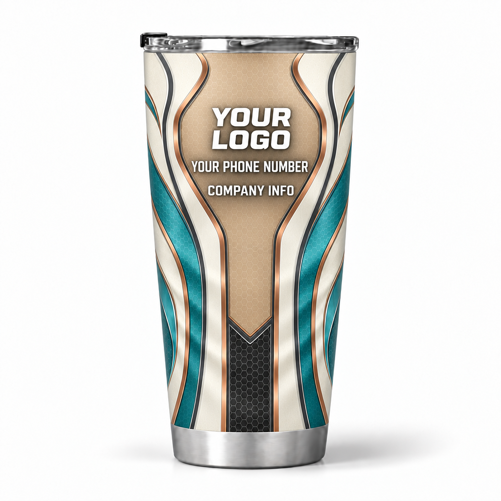 HTJS019 personalized tumbler 20oz back product mockup