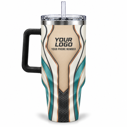 HTJS019 personalized tumbler 40oz back product mockup