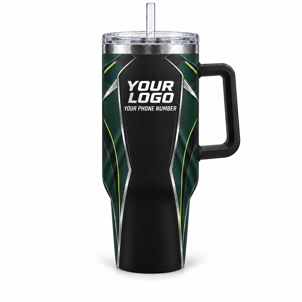 HTJS020 personalized tumbler 40oz front product mockup
