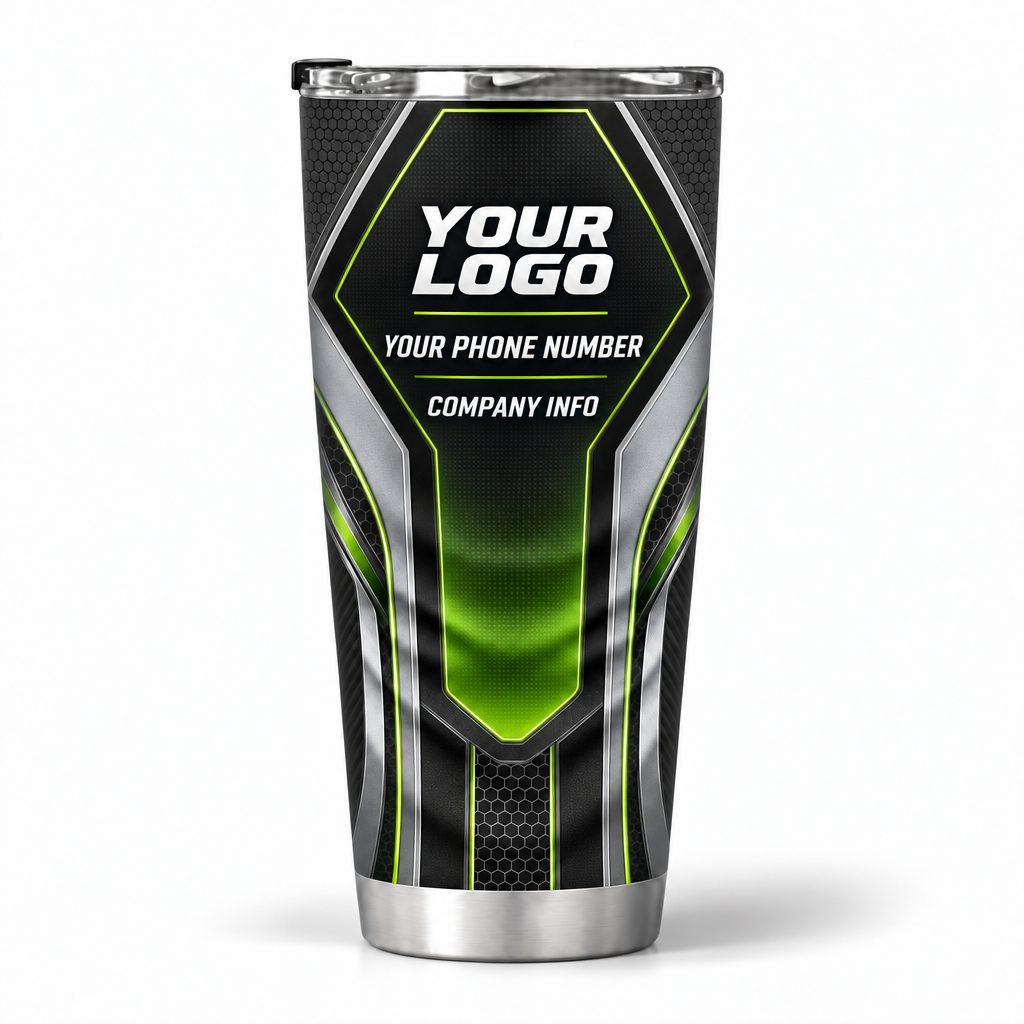 HTJS022 personalized tumbler 20oz back product mockup