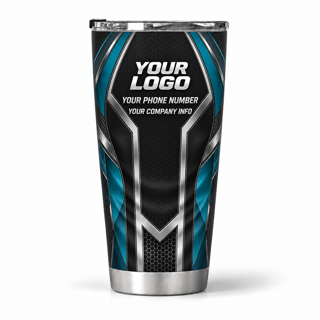 HTJS023 personalized tumbler 20oz back product mockup