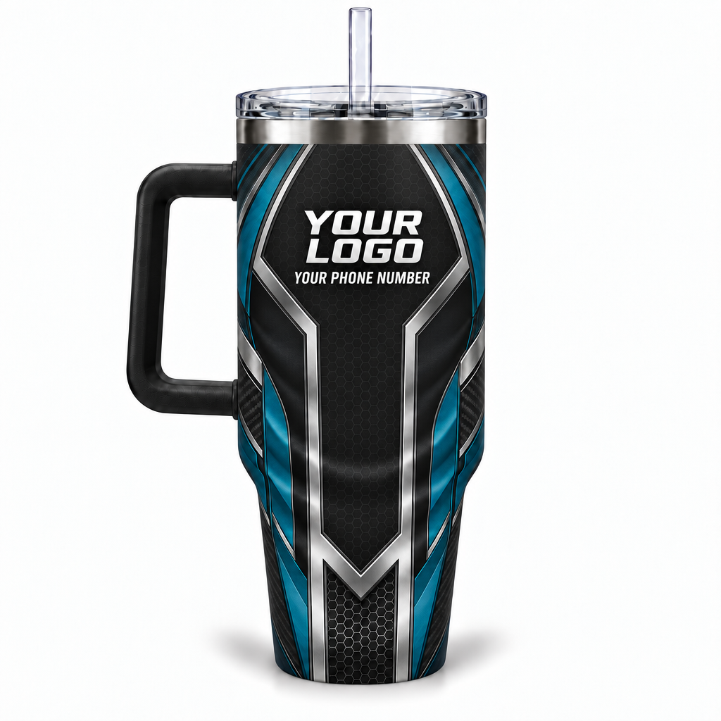 HTJS023 personalized tumbler 40oz back product mockup