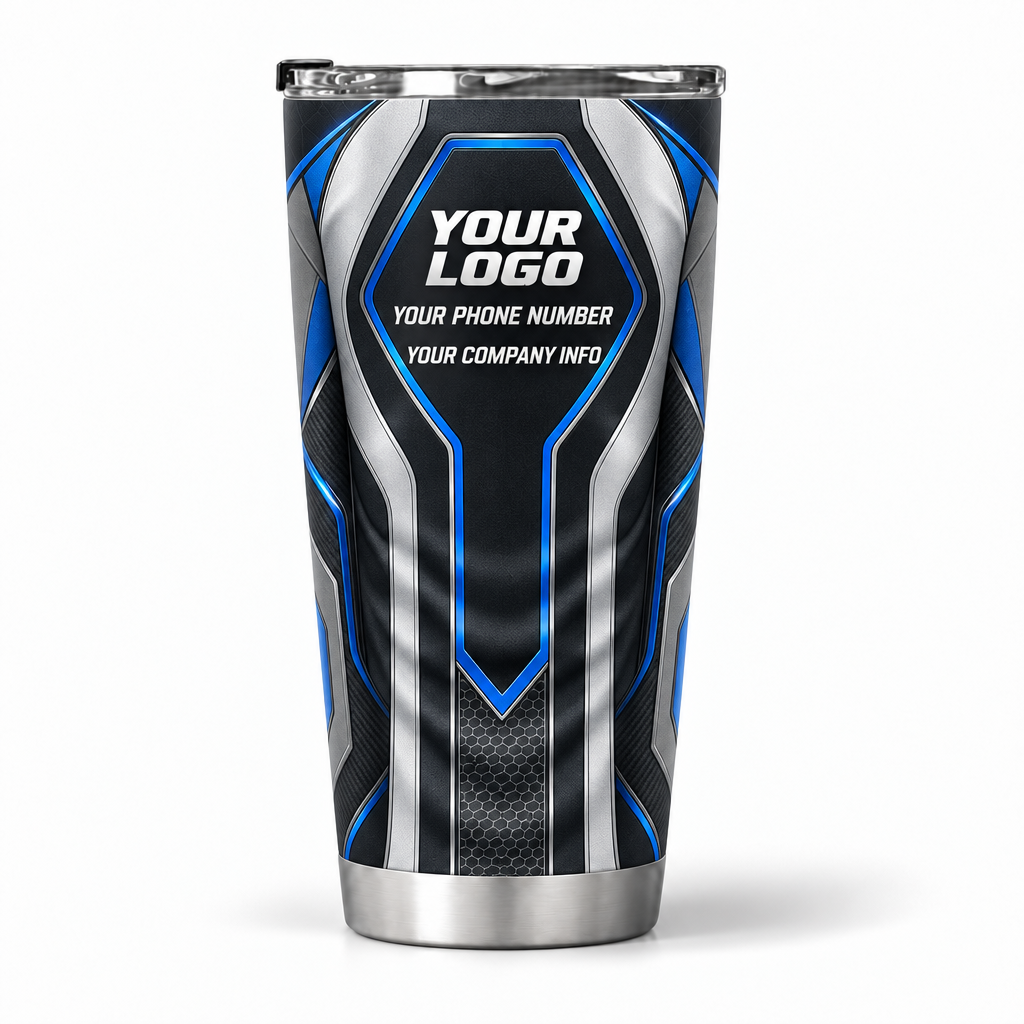 HTJS025 personalized tumbler 20oz back product mockup