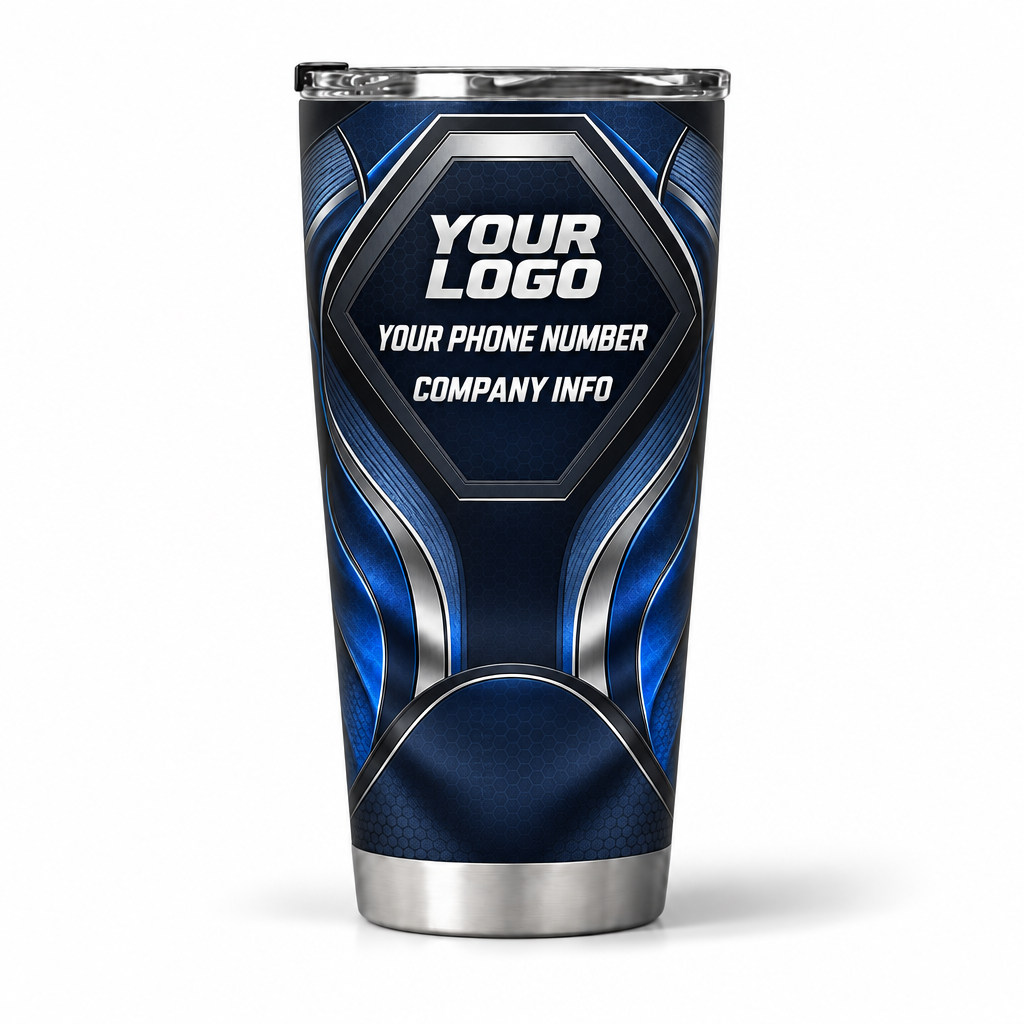 HTJS030 personalized tumbler 20oz back product mockup