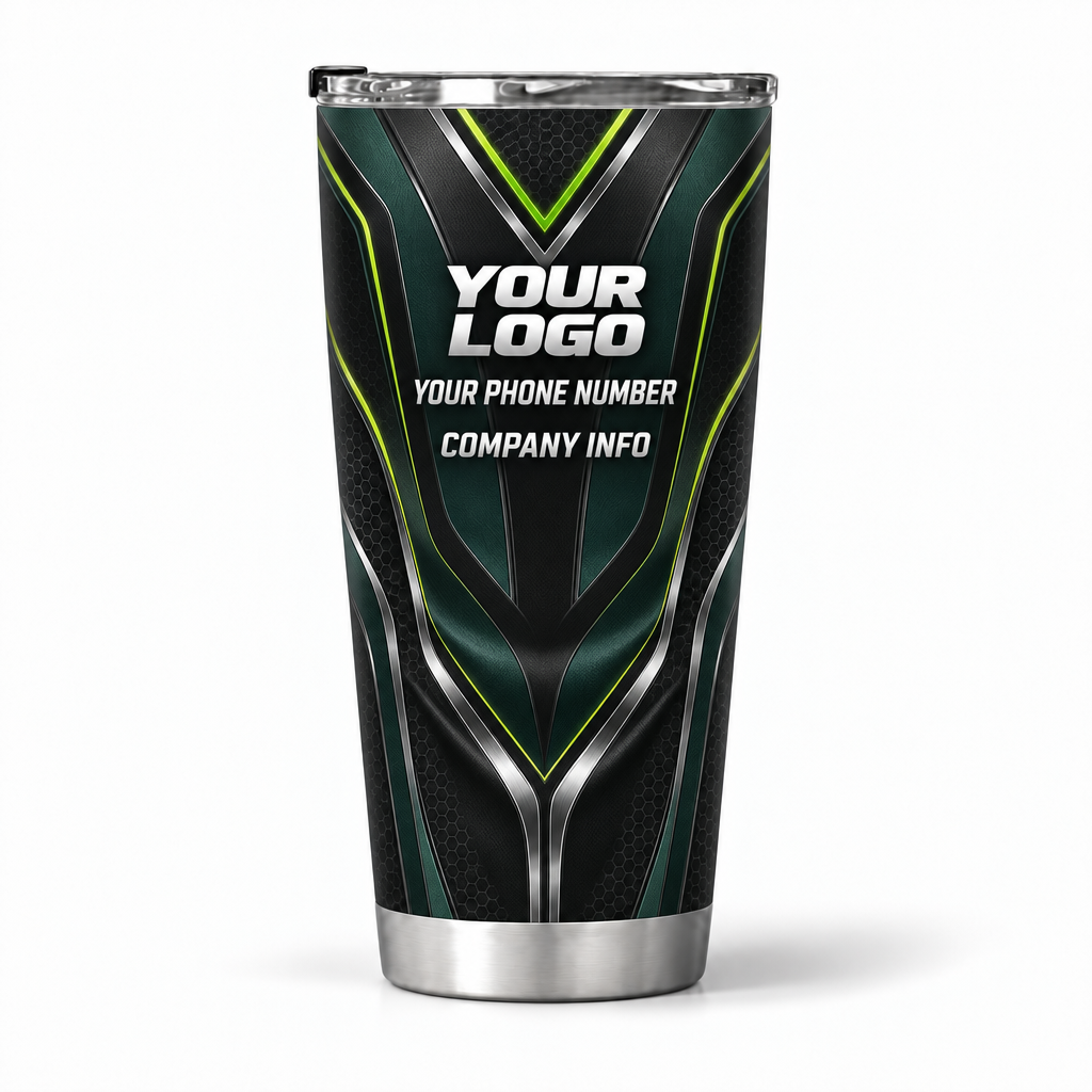 HTJS031 personalized tumbler 20oz back product mockup